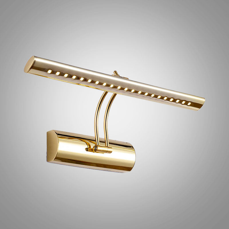 16"/21.5" Wide Linear Wall Mounted Lamp Modernism Metal LED Bathroom Vanity Wall Sconce in Gold Finish Clearhalo 'Modern wall lights' 'Modern' 'Vanity Lights' 'Wall Lights' Lighting' 767701