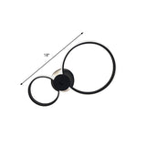 Black/White Hoop Wall Lamp Modern LED 2/3 Lights Acrylic Wall Lighting Ideas in Warm/White/Second Gear Clearhalo 'Modern wall lights' 'Modern' 'Wall Lamps & Sconces' 'Wall Lights' Lighting' 767775