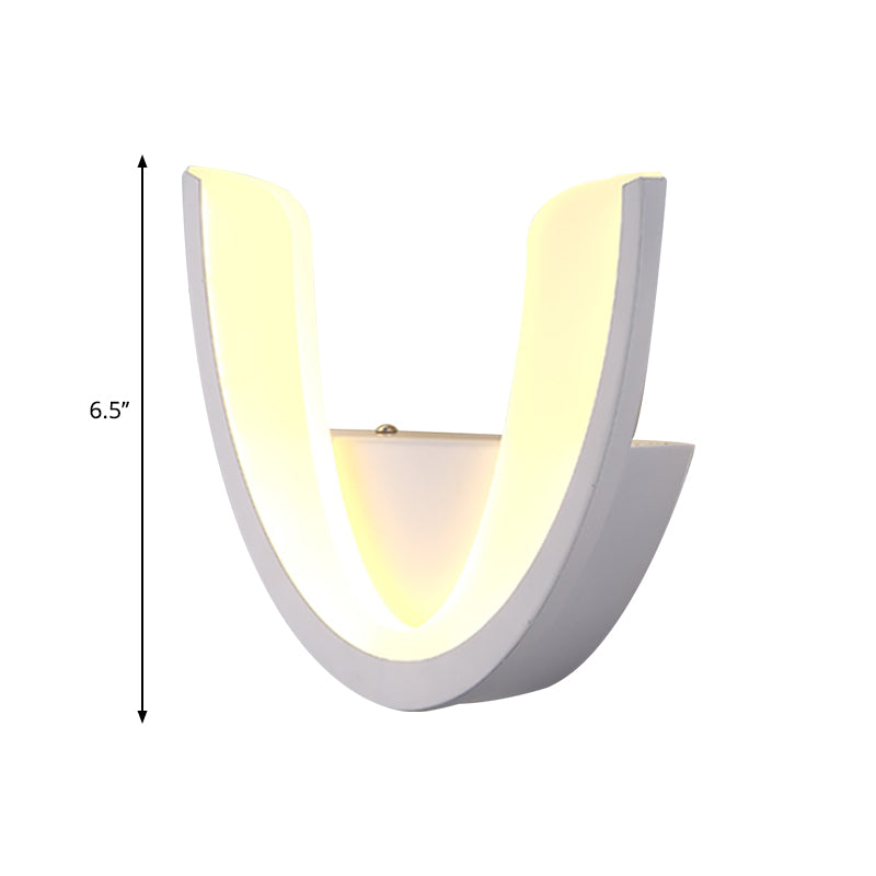 Geometric Wall Sconce Lighting Minimalist Acrylic LED White Wall Lamp in Warm/White Light Clearhalo 'Modern wall lights' 'Modern' 'Wall Lamps & Sconces' 'Wall Lights' Lighting' 767820