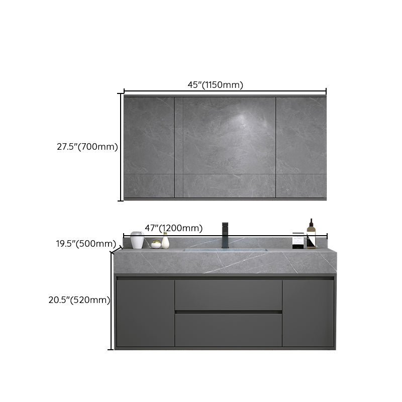 Modern Bathroom Vanity Set Wall Mount Faucet Included Bathroom Vanity Clearhalo 'Bathroom Remodel & Bathroom Fixtures' 'Bathroom Vanities' 'bathroom_vanities' 'Home Improvement' 'home_improvement' 'home_improvement_bathroom_vanities' 7678575