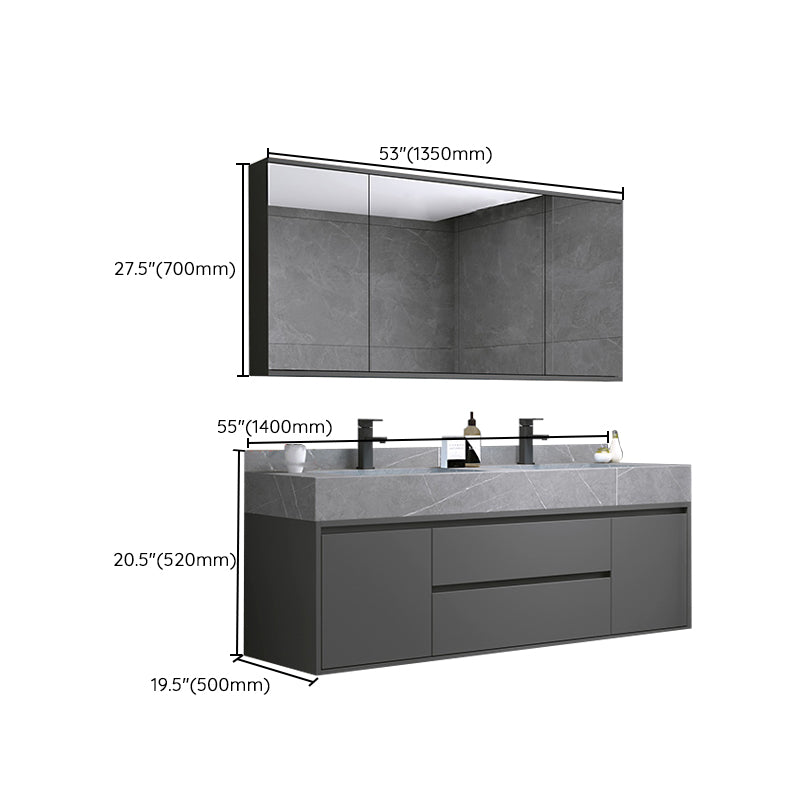 Modern Bathroom Vanity Set Wall Mount Faucet Included Bathroom Vanity Clearhalo 'Bathroom Remodel & Bathroom Fixtures' 'Bathroom Vanities' 'bathroom_vanities' 'Home Improvement' 'home_improvement' 'home_improvement_bathroom_vanities' 7678577