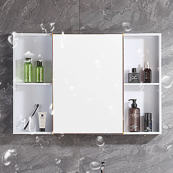Freestanding White Vanity Rectangular Metal Frame Mirror Single Sink Bath Vanity with Door Clearhalo 'Bathroom Remodel & Bathroom Fixtures' 'Bathroom Vanities' 'bathroom_vanities' 'Home Improvement' 'home_improvement' 'home_improvement_bathroom_vanities' 7678642