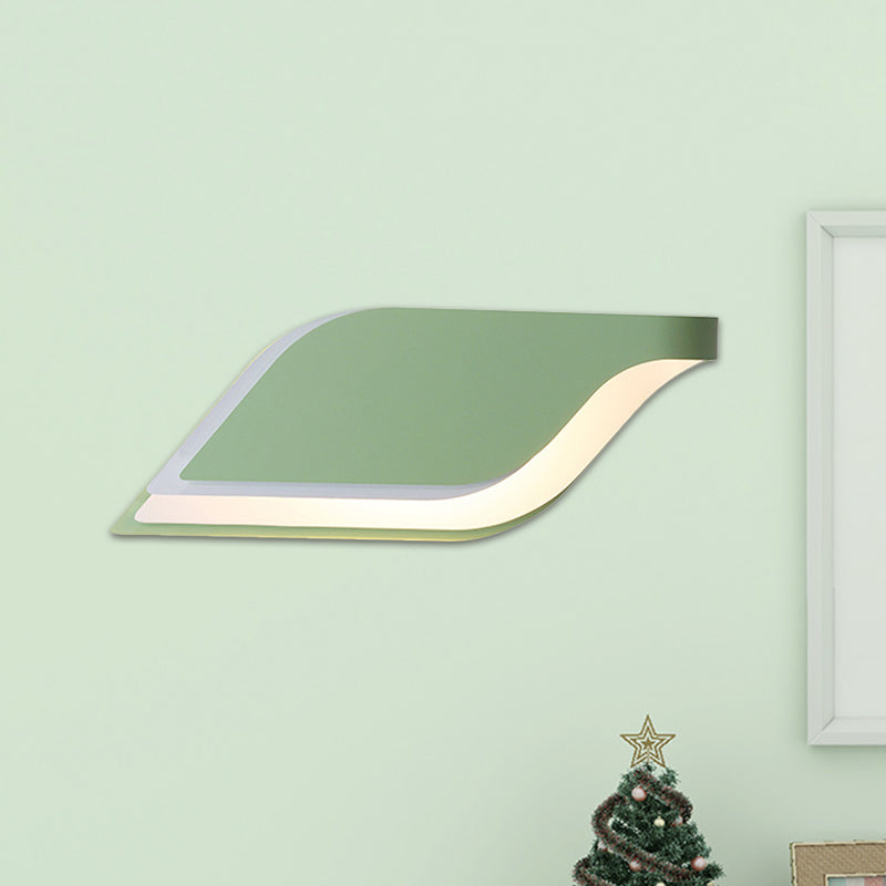 Leaf Wall Mounted Lamp Nordic Metal 1 Light Sconce Light Fixture in Yellow/Grey/Green Clearhalo 'Cast Iron' 'Glass' 'Industrial' 'Modern wall lights' 'Modern' 'Tiffany' 'Traditional wall lights' 'Wall Lamps & Sconces' 'Wall Lights' Lighting' 767881