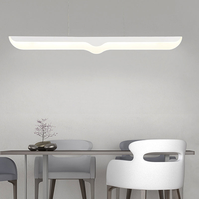 Simple Linear Ceiling Light Fixture Acrylic LED Office Pendant Lamp over Table in Warm/White/Natural Light White Clearhalo 'Ceiling Lights' 'Modern Pendants' 'Modern' 'Pendant Lights' 'Pendants' Lighting' 767922