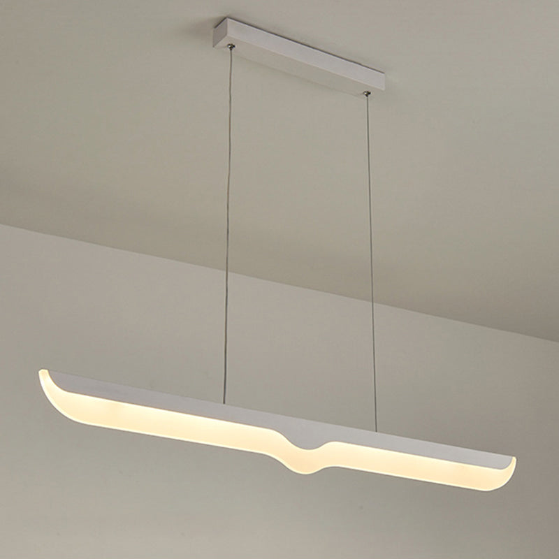 Simple Linear Ceiling Light Fixture Acrylic LED Office Pendant Lamp over Table in Warm/White/Natural Light Clearhalo 'Ceiling Lights' 'Modern Pendants' 'Modern' 'Pendant Lights' 'Pendants' Lighting' 767923