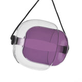 Candy-Shaped Pendant Light Modern Clear Glass 1 Light Led Hanging Ceiling Lamp in Grey/Yellow/Purple with Cord Clearhalo 'Ceiling Lights' 'Modern Pendants' 'Modern' 'Pendant Lights' 'Pendants' Lighting' 769054