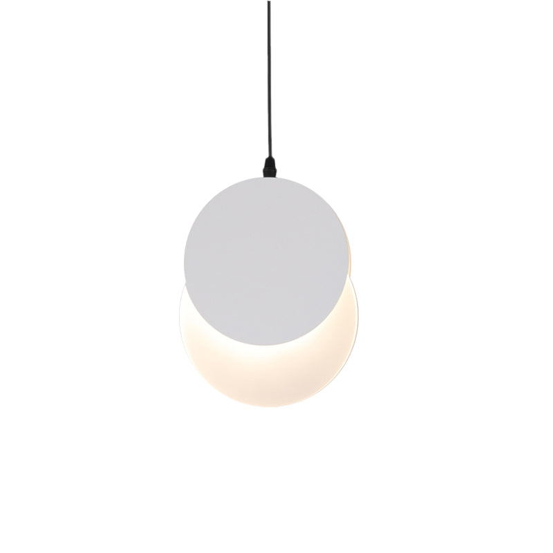 Post Modern LED Pendant Hanging Lamp Black/White Rotatable Crescent Drop Light with Acrylic Shade in Warm/White Light, 7"/11"W Clearhalo 'Ceiling Lights' 'Modern Pendants' 'Modern' 'Pendant Lights' 'Pendants' Lighting' 769142