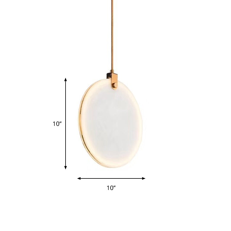 8"/10"/12" Wide White Glass Round Pendant Lamp Post-Modern Led Hanging Light Fixture in White/Warm Light Clearhalo 'Ceiling Lights' 'Glass shade' 'Glass' 'Modern Pendants' 'Modern' 'Pendant Lights' 'Pendants' Lighting' 769149