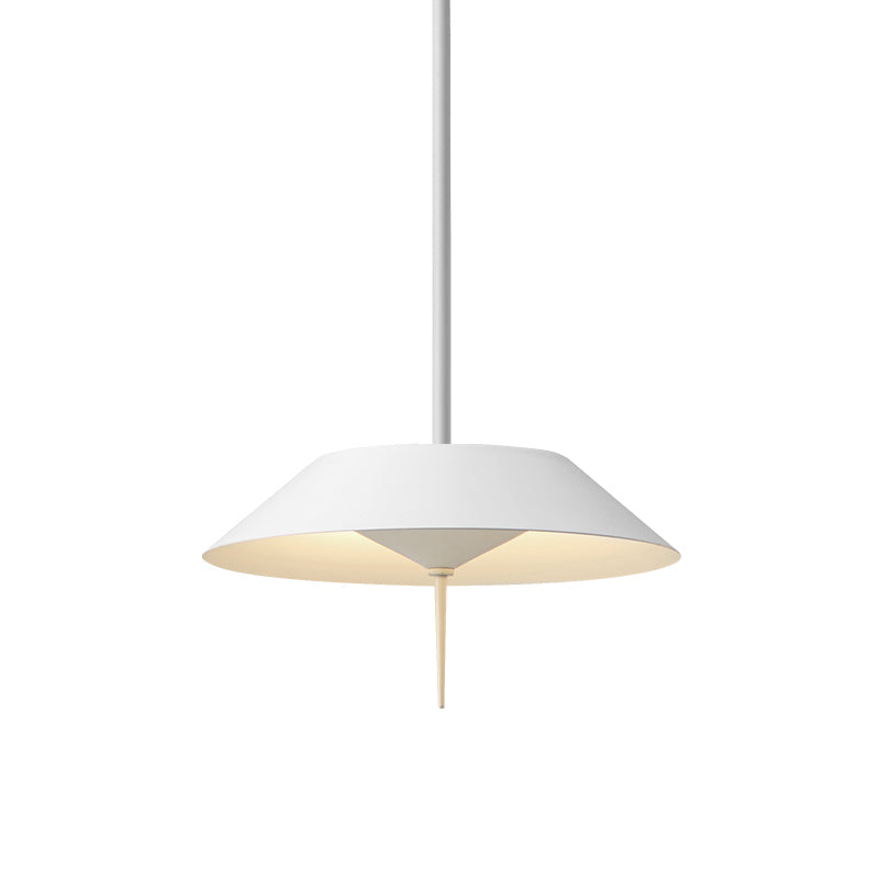 Black/White/Gold Half Conical Hanging Pendant Light Simple LED Iron Suspension Light in Warm/White Light Clearhalo 'Ceiling Lights' 'Modern Pendants' 'Modern' 'Pendant Lights' 'Pendants' Lighting' 769179