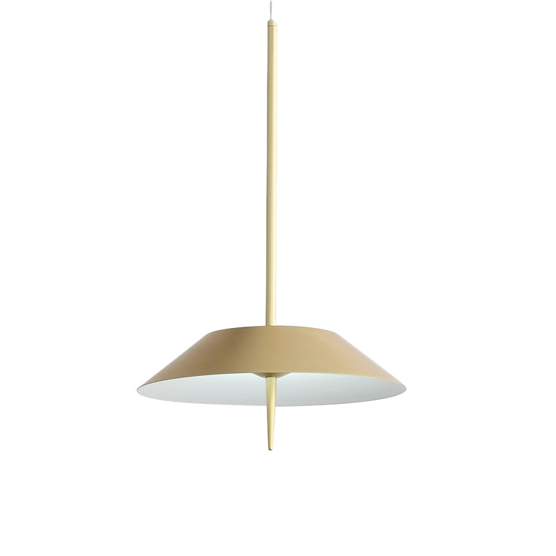 Black/White/Gold Half Conical Hanging Pendant Light Simple LED Iron Suspension Light in Warm/White Light Clearhalo 'Ceiling Lights' 'Modern Pendants' 'Modern' 'Pendant Lights' 'Pendants' Lighting' 769183