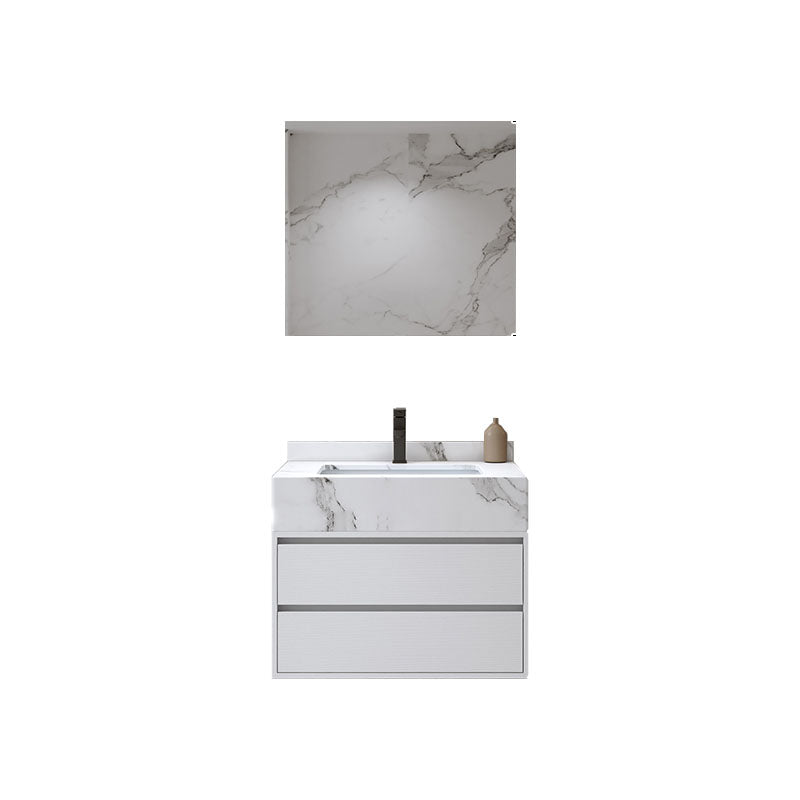 Wall Mount Bathroom Vanity Set Wood Modern Sink Vanity with Mirror Vanity & Faucet & Mirror Cabinet 24"L x 19"W x 22"H Clearhalo 'Bathroom Remodel & Bathroom Fixtures' 'Bathroom Vanities' 'bathroom_vanities' 'Home Improvement' 'home_improvement' 'home_improvement_bathroom_vanities' 7692296