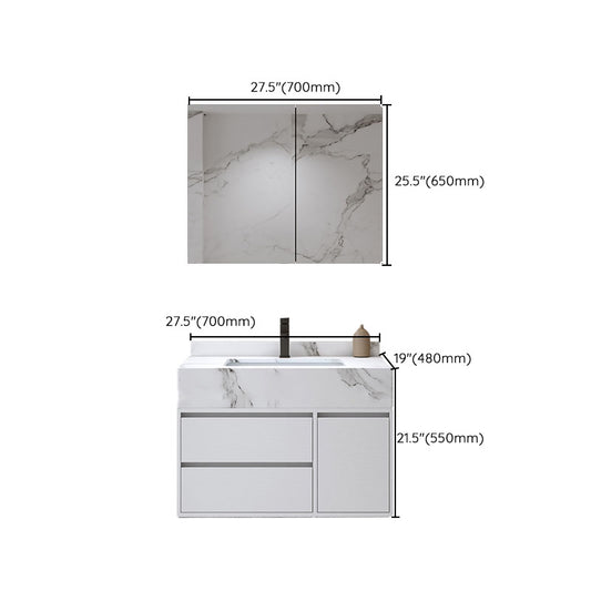 Wall Mount Bathroom Vanity Set Wood Modern Sink Vanity with Mirror Clearhalo 'Bathroom Remodel & Bathroom Fixtures' 'Bathroom Vanities' 'bathroom_vanities' 'Home Improvement' 'home_improvement' 'home_improvement_bathroom_vanities' 7692312