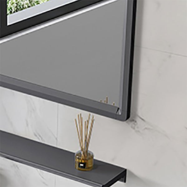 Single Modern Bath Vanity Wall Mount Metal Base Rectangular Bathroom Vanity Clearhalo 'Bathroom Remodel & Bathroom Fixtures' 'Bathroom Vanities' 'bathroom_vanities' 'Home Improvement' 'home_improvement' 'home_improvement_bathroom_vanities' 7692330