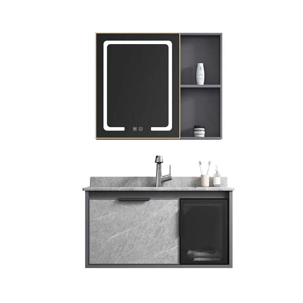 Modern Bathroom Sink Vanity Wall Mounted Bathroom Sink Vanity Faucet Included Clearhalo 'Bathroom Remodel & Bathroom Fixtures' 'Bathroom Vanities' 'bathroom_vanities' 'Home Improvement' 'home_improvement' 'home_improvement_bathroom_vanities' 7692468