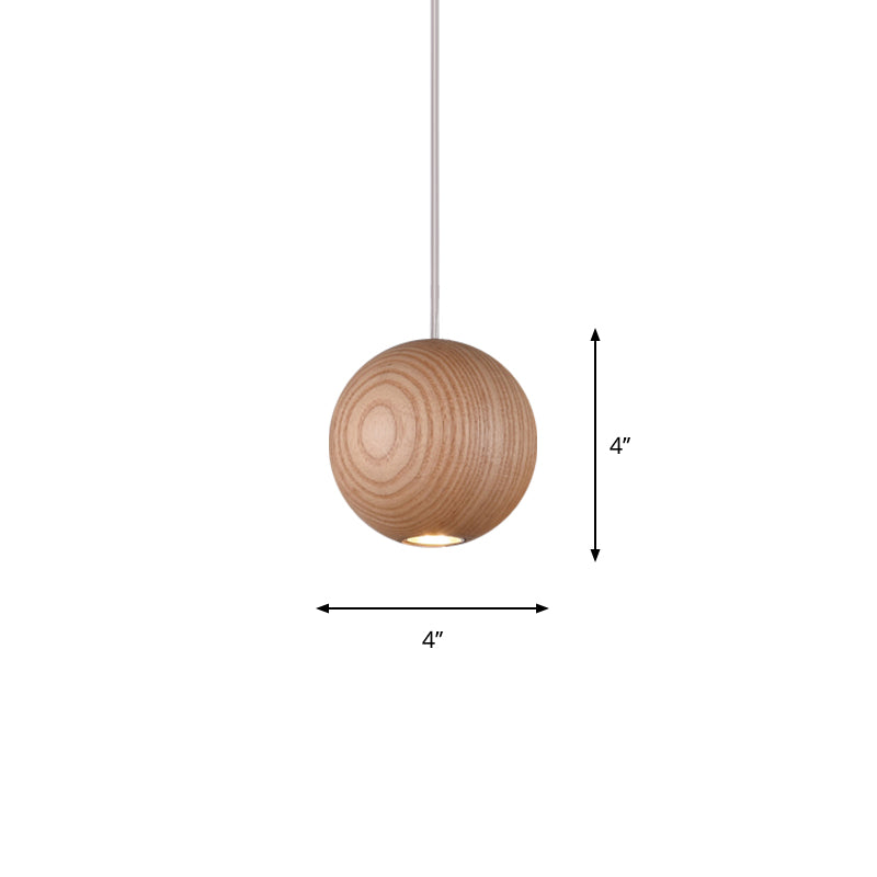 Ball LED Cluster Pendant Light Modern Wooden 1/7/10/16-Head Living Room Ceiling Light Fixture Kit Clearhalo 'Ceiling Lights' 'Pendant Lights' 'Pendants' Lighting' 769443