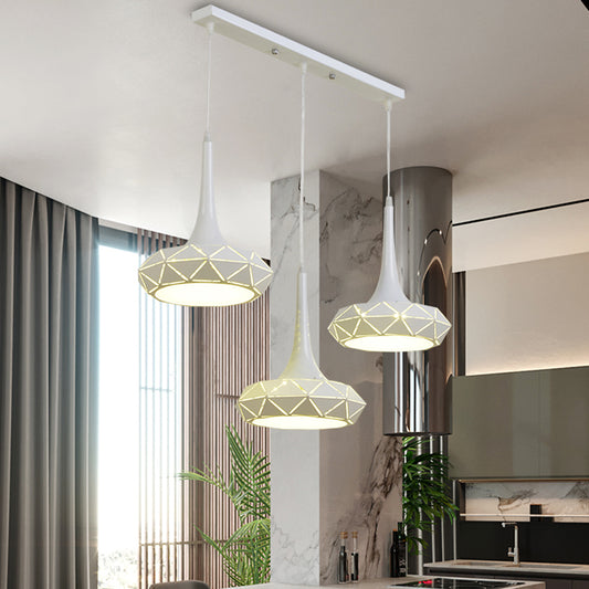 Minimal Round Ceiling Lamp Metal LED Dining Room Cluster Pendant in Warm/White Light with Round/Linear Canopy Clearhalo 'Ceiling Lights' 'Modern Pendants' 'Modern' 'Pendant Lights' 'Pendants' Lighting' 769450