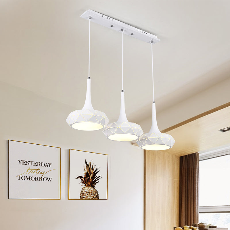 Minimal Round Ceiling Lamp Metal LED Dining Room Cluster Pendant in Warm/White Light with Round/Linear Canopy Clearhalo 'Ceiling Lights' 'Modern Pendants' 'Modern' 'Pendant Lights' 'Pendants' Lighting' 769451