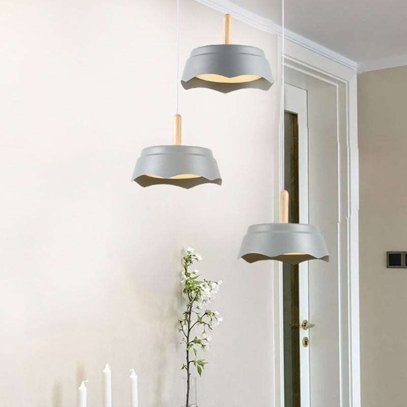 Drum Living Room Suspension Pendant Metal 3 Lights Modernism Hanging Ceiling Light Clearhalo 'Ceiling Lights' 'Modern Pendants' 'Modern' 'Pendant Lights' 'Pendants' Lighting' 769470