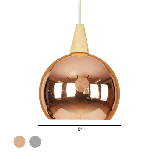 Mirror Ball Pendant Light Single Light Modern Industrial Hanging Lamp for Bedroom Clearhalo 'Art Deco Pendants' 'Cast Iron' 'Ceiling Lights' 'Ceramic' 'Crystal' 'Industrial Pendants' 'Industrial' 'Metal' 'Middle Century Pendants' 'Pendant Lights' 'Pendants' 'Tiffany' Lighting' 769707