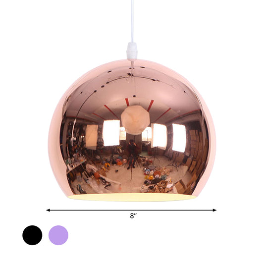 Metallic Orb Pendant Light 1 Light Industrial Style Hanging Light for Living Room Clearhalo 'Art Deco Pendants' 'Cast Iron' 'Ceiling Lights' 'Ceramic' 'Crystal' 'Industrial Pendants' 'Industrial' 'Metal' 'Middle Century Pendants' 'Pendant Lights' 'Pendants' 'Tiffany' Lighting' 769716