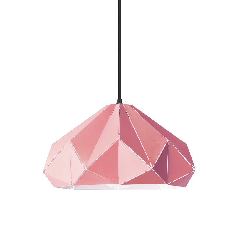 Origami Metal Hanging Pendant Light Contemporary 1 Light Blue/Pink/Yellow Ceiling Light Clearhalo 'Ceiling Lights' 'Modern Pendants' 'Modern' 'Pendant Lights' 'Pendants' Lighting' 769742