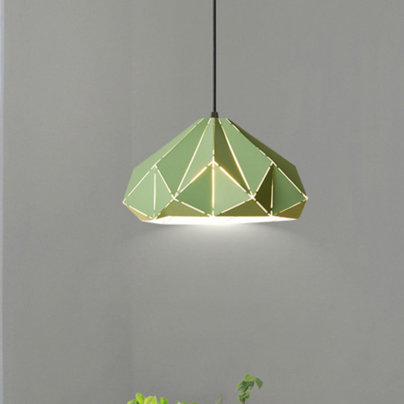 Origami Metal Hanging Pendant Light Contemporary 1 Light Blue/Pink/Yellow Ceiling Light Clearhalo 'Ceiling Lights' 'Modern Pendants' 'Modern' 'Pendant Lights' 'Pendants' Lighting' 769750