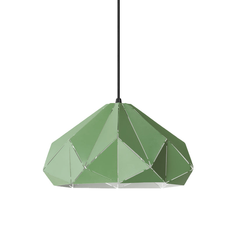 Origami Metal Hanging Pendant Light Contemporary 1 Light Blue/Pink/Yellow Ceiling Light Clearhalo 'Ceiling Lights' 'Modern Pendants' 'Modern' 'Pendant Lights' 'Pendants' Lighting' 769751