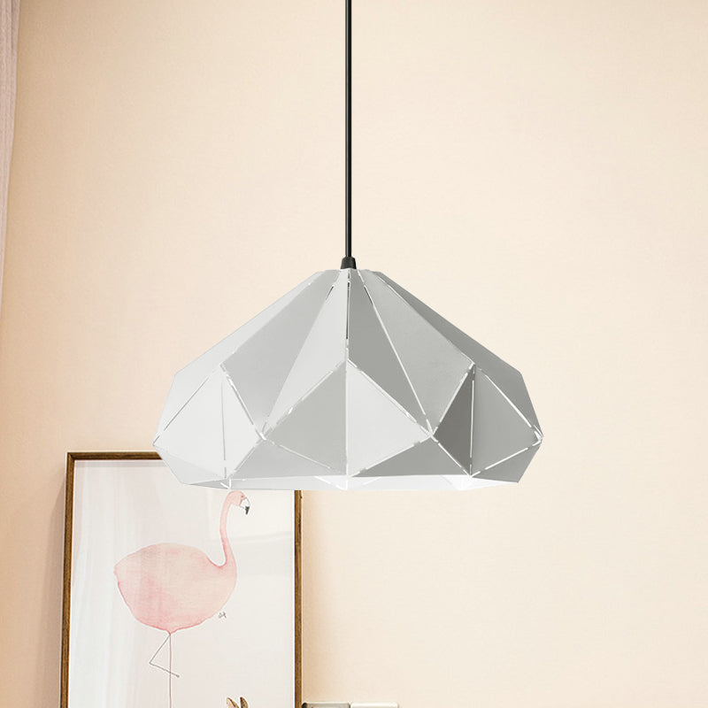 Origami Metal Hanging Pendant Light Contemporary 1 Light Blue/Pink/Yellow Ceiling Light Clearhalo 'Ceiling Lights' 'Modern Pendants' 'Modern' 'Pendant Lights' 'Pendants' Lighting' 769762