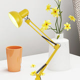 Modern Stylish 1 Bulb Desk Lamp with Metal Shade Black/White Adjustable Domed Reading Book Light for Bedroom Yellow Clearhalo 'Lamps' 'Table Lamps' Lighting' 769803