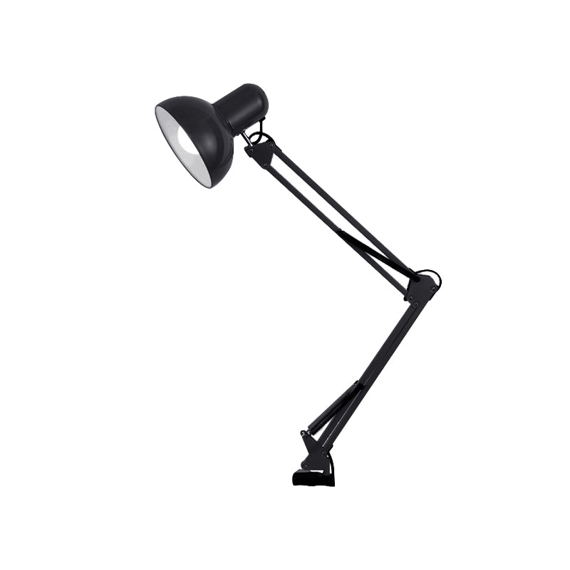 Modern Stylish 1 Bulb Desk Lamp with Metal Shade Black/White Adjustable Domed Reading Book Light for Bedroom Clearhalo 'Lamps' 'Table Lamps' Lighting' 769815