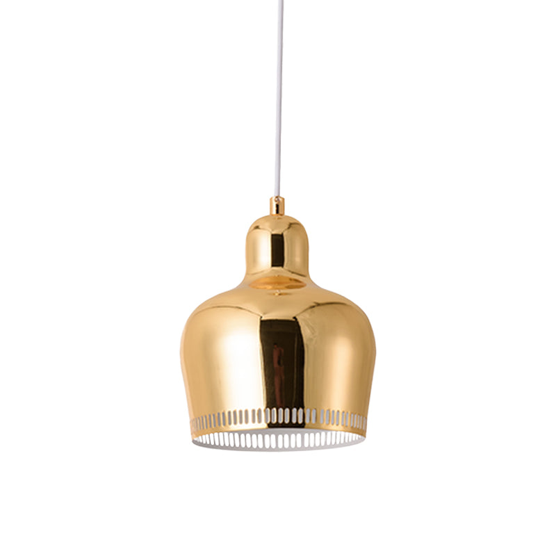 Bell Drop Suspension Pendant Nordic Metal 1 Light Pink/Blue/Yellow Hanging Ceiling Light for Bedroom Clearhalo 'Ceiling Lights' 'Modern Pendants' 'Modern' 'Pendant Lights' 'Pendants' Lighting' 770015