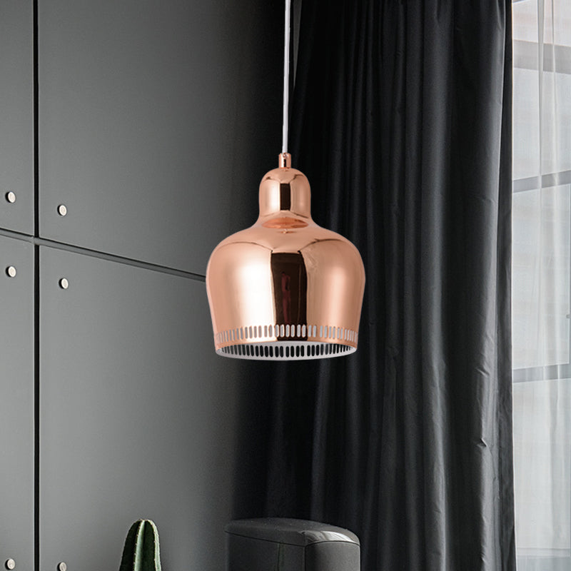 Bell Drop Suspension Pendant Nordic Metal 1 Light Pink/Blue/Yellow Hanging Ceiling Light for Bedroom Clearhalo 'Ceiling Lights' 'Modern Pendants' 'Modern' 'Pendant Lights' 'Pendants' Lighting' 770017