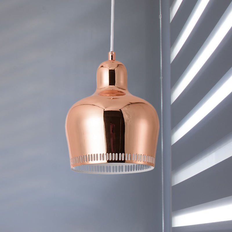 Bell Drop Suspension Pendant Nordic Metal 1 Light Pink/Blue/Yellow Hanging Ceiling Light for Bedroom Clearhalo 'Ceiling Lights' 'Modern Pendants' 'Modern' 'Pendant Lights' 'Pendants' Lighting' 770018