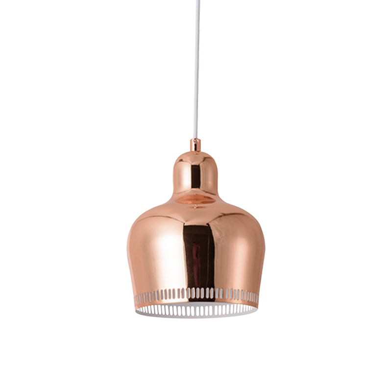 Bell Drop Suspension Pendant Nordic Metal 1 Light Pink/Blue/Yellow Hanging Ceiling Light for Bedroom Clearhalo 'Ceiling Lights' 'Modern Pendants' 'Modern' 'Pendant Lights' 'Pendants' Lighting' 770019