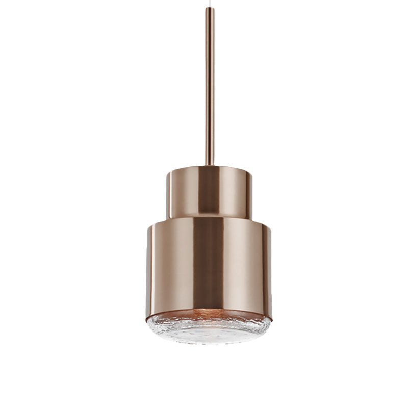 Cylinder Pendant Ceiling Light Post Modern Iron 1 Light Gold/Bronze Suspension Light for Living Room Clearhalo 'Ceiling Lights' 'Modern Pendants' 'Modern' 'Pendant Lights' 'Pendants' Lighting' 770032