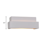 White Rectangular Wall Washer Light Simple Style 1 Light Plaster Wall Mounted Lamp for Bedroom Clearhalo 'Modern wall lights' 'Modern' 'Wall Lamps & Sconces' 'Wall Lights' Lighting' 770074