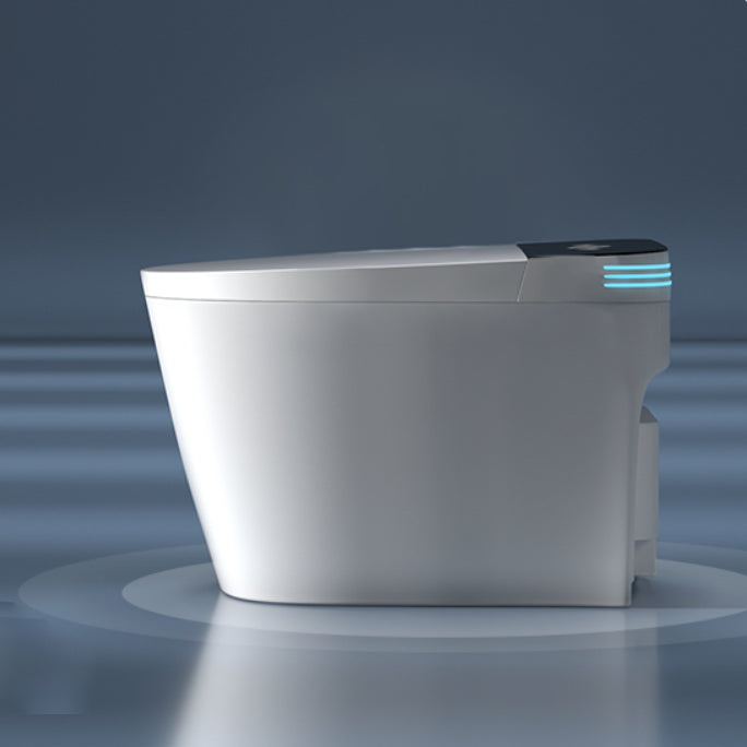Foot Sensor Contemporary 18.5" Tall Ceramic Elongated Floor Standing Bidet Clearhalo 'Bathroom Remodel & Bathroom Fixtures' 'Bidets' 'Home Improvement' 'home_improvement' 'home_improvement_bidets' 'Toilets & Bidets' 7703501