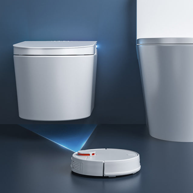 Remote Control Included Ceramic Contemporary Elongated Wall Hung Toilet Set Clearhalo 'Bathroom Remodel & Bathroom Fixtures' 'Bidets' 'Home Improvement' 'home_improvement' 'home_improvement_bidets' 'Toilets & Bidets' 7703538