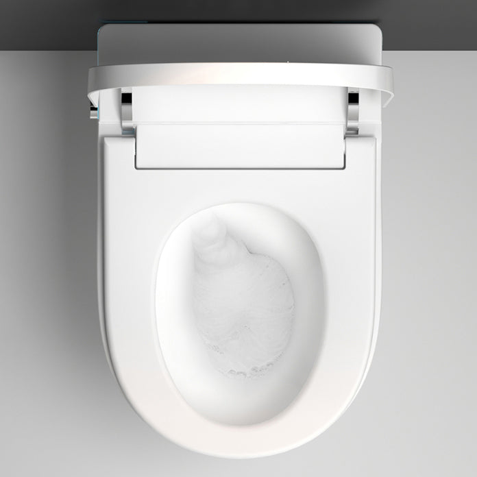 Ceramic Remote Control Included Contemporary Elongated Wall Mounted Bidet Clearhalo 'Bathroom Remodel & Bathroom Fixtures' 'Bidets' 'Home Improvement' 'home_improvement' 'home_improvement_bidets' 'Toilets & Bidets' 7703552