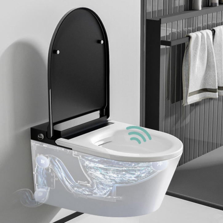 Ceramic Remote Control Included Elongated Contemporary Wall Mounted Bidet Clearhalo 'Bathroom Remodel & Bathroom Fixtures' 'Bidets' 'Home Improvement' 'home_improvement' 'home_improvement_bidets' 'Toilets & Bidets' 7703589