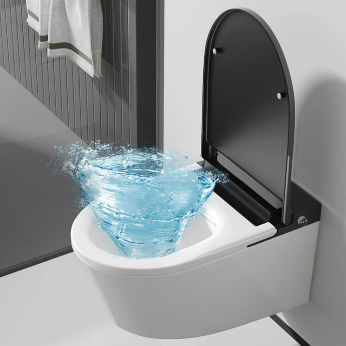 Ceramic Remote Control Included Elongated Contemporary Wall Mounted Bidet Clearhalo 'Bathroom Remodel & Bathroom Fixtures' 'Bidets' 'Home Improvement' 'home_improvement' 'home_improvement_bidets' 'Toilets & Bidets' 7703592