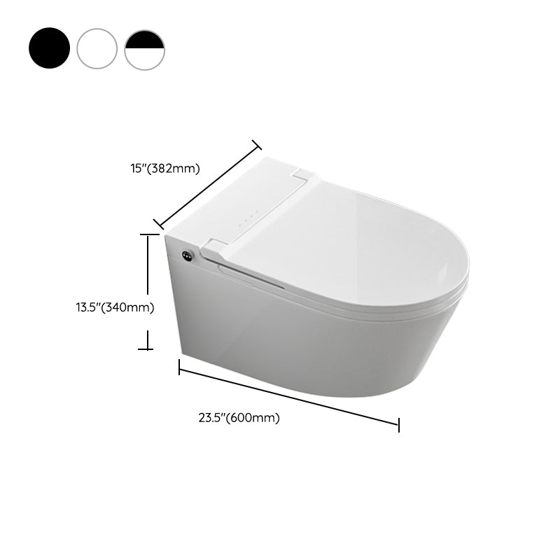 Ceramic Remote Control Included Elongated Contemporary Wall Mounted Bidet Clearhalo 'Bathroom Remodel & Bathroom Fixtures' 'Bidets' 'Home Improvement' 'home_improvement' 'home_improvement_bidets' 'Toilets & Bidets' 7703599