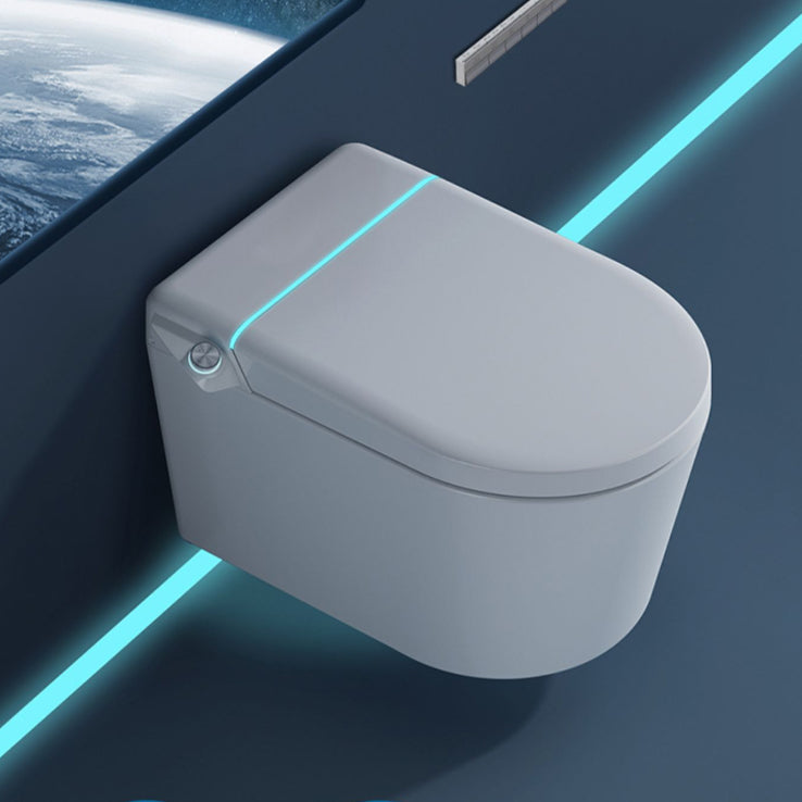 Ceramic in Tankless and Remote Control Included Elongated Wall Hung Toilet Set Clearhalo 'Bathroom Remodel & Bathroom Fixtures' 'Bidets' 'Home Improvement' 'home_improvement' 'home_improvement_bidets' 'Toilets & Bidets' 7703614