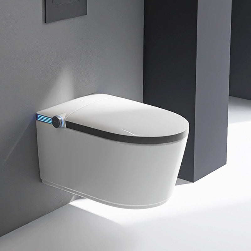 Horizontal Elongated Wall Mounted Bidet with Wireless Remote Control Clearhalo 'Bathroom Remodel & Bathroom Fixtures' 'Bidets' 'Home Improvement' 'home_improvement' 'home_improvement_bidets' 'Toilets & Bidets' 7703659