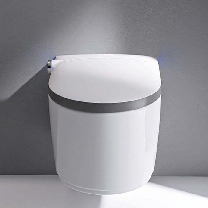 Horizontal Elongated Wall Mounted Bidet with Wireless Remote Control Clearhalo 'Bathroom Remodel & Bathroom Fixtures' 'Bidets' 'Home Improvement' 'home_improvement' 'home_improvement_bidets' 'Toilets & Bidets' 7703662