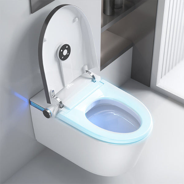 Horizontal Elongated Wall Mounted Bidet with Wireless Remote Control Clearhalo 'Bathroom Remodel & Bathroom Fixtures' 'Bidets' 'Home Improvement' 'home_improvement' 'home_improvement_bidets' 'Toilets & Bidets' 7703664