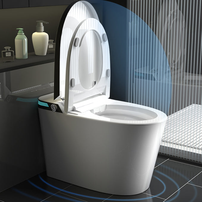 Elongated Floor Standing Bidet with Warm Air Dryer and Bidet Sprayer Clearhalo 'Bathroom Remodel & Bathroom Fixtures' 'Bidets' 'Home Improvement' 'home_improvement' 'home_improvement_bidets' 'Toilets & Bidets' 7703916