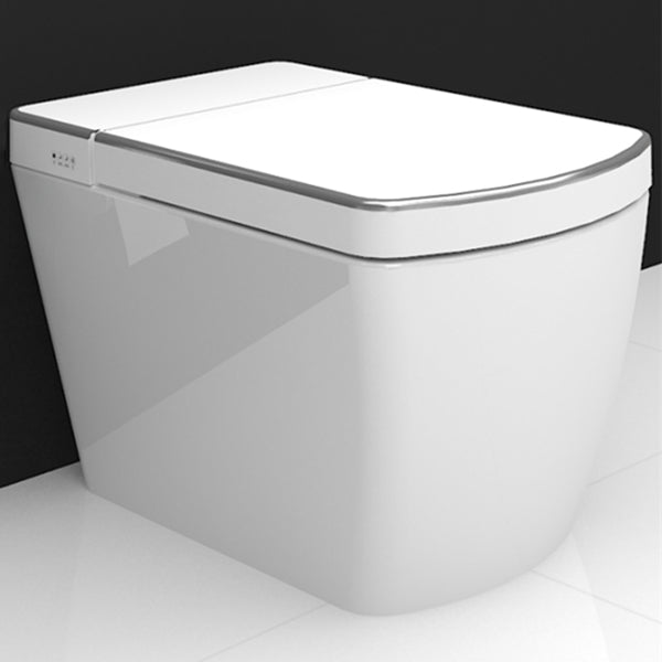 16.9" Tall Contemporary White Ceramic Elongated Floor Standing Bidet Radar Clamshell Clearhalo 'Bathroom Remodel & Bathroom Fixtures' 'Bidets' 'Home Improvement' 'home_improvement' 'home_improvement_bidets' 'Toilets & Bidets' 7703949