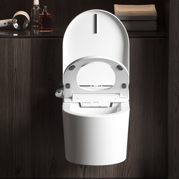 Horizontal Elongated Contemporary Wall Hung Toilet Set with Remote Clearhalo 'Bathroom Remodel & Bathroom Fixtures' 'Bidets' 'Home Improvement' 'home_improvement' 'home_improvement_bidets' 'Toilets & Bidets' 7704001