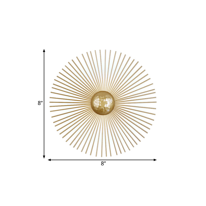 Circle Wall Sconce Lighting Mid Century Metal Brass LED Sconce Light, 8"/12"/16" Dia Clearhalo 'Cast Iron' 'Glass' 'Industrial' 'Modern wall lights' 'Modern' 'Tiffany' 'Traditional wall lights' 'Wall Lamps & Sconces' 'Wall Lights' Lighting' 770547
